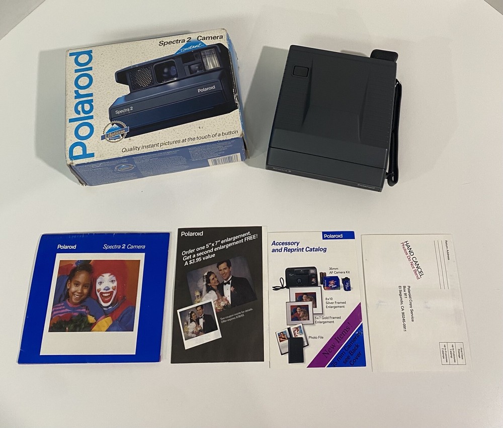 Polaroid Spectra 2 Instant Camera with Original Box & Manual Untested