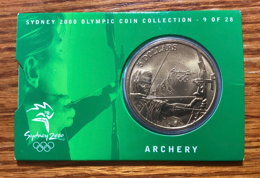 Australia 2000 Sydney Olympics Archery Five Dollars In Card