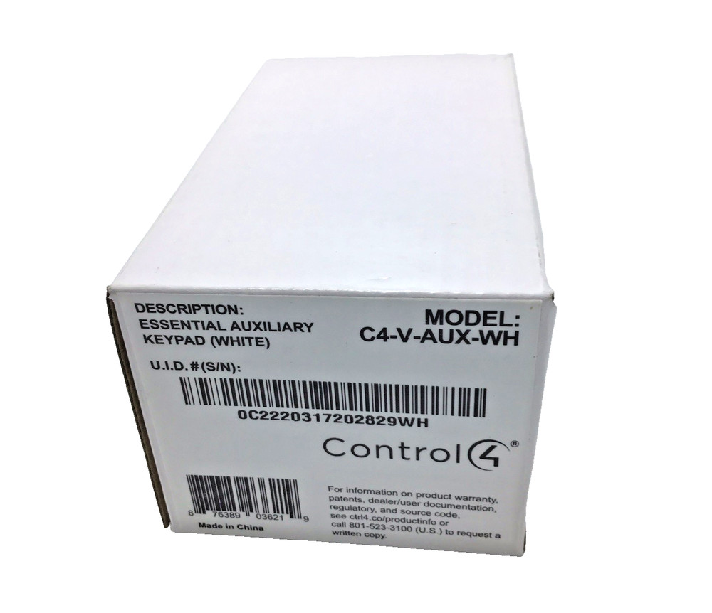 Control4 C4-V-AUX-WH Auxiliary Keypad, Essential (White)