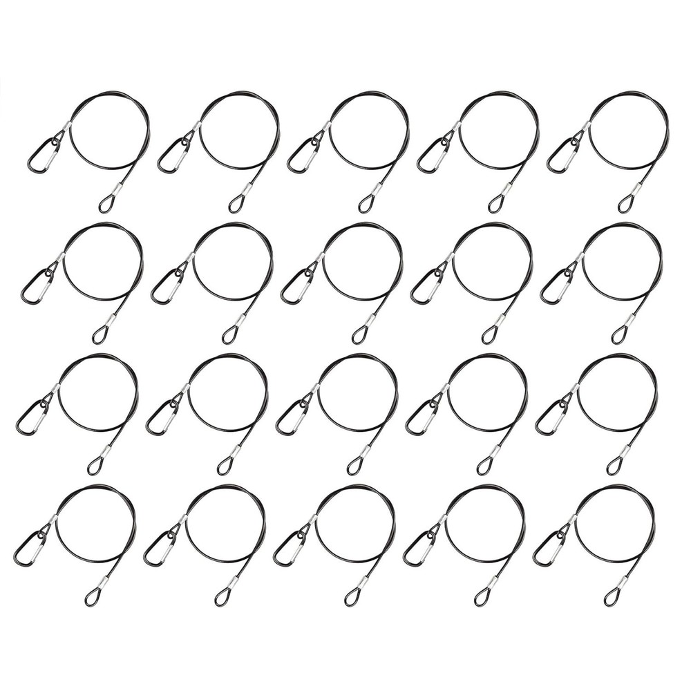 20 Pack 52Cm/20" Safety Security Cable Wire for Stage Lighting per Strip Load 10
