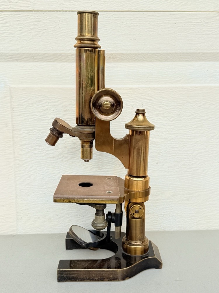 Antique E. Leitz Wetzlar Brass Microscope No. 54934