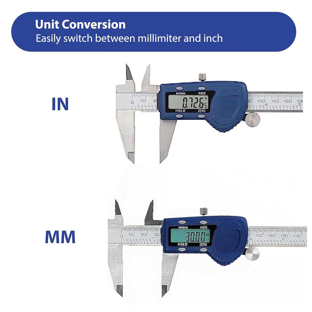 Xtra-Value 0-6" Digital Caliper - Precision Measuring Tool in Blue