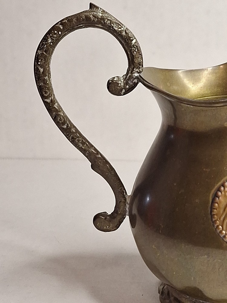 Vintage Solid Brass Watering Pitcher Small 4.5"