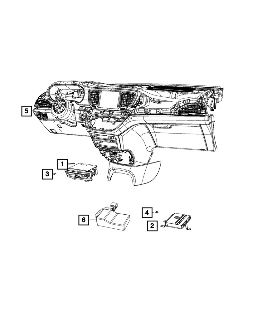 Genuine Mopar Blu-Ray DVD Player 68378304AB