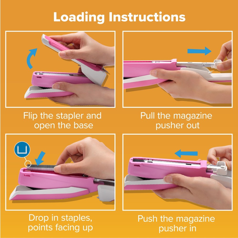 Bostitch Office InPower Spring-Powered Desktop Stapler, 20 Sheet Capacity, On...