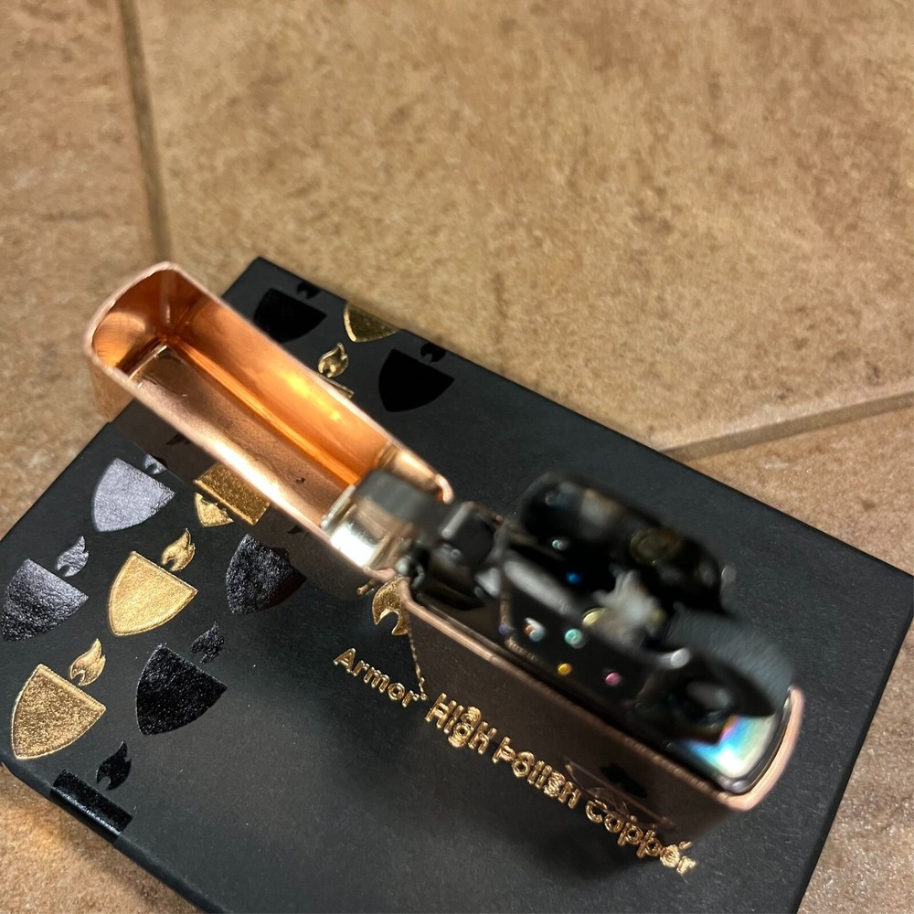Zippo 46171, Zippo Limited Edition Solid Copper Case Armor Lighter, Black Insert