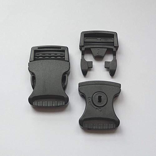 Sets 1" 2mm Buckles Side Release Webbing Nylon Belt Strap Key Locking Protect 5