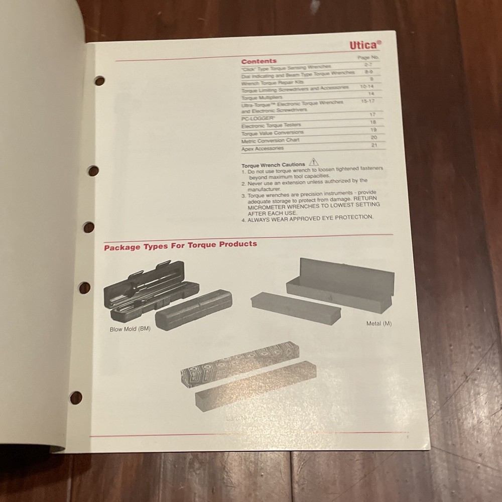 Utica Torque Products Cooper Power Tools Catalog