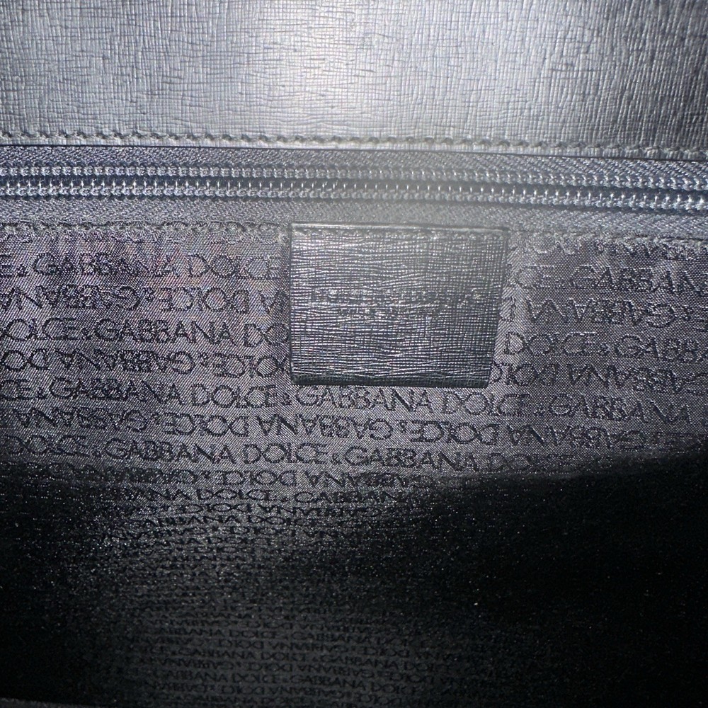 Dolce & Gabbana Men’s Black Briefcase/Document Case Top Handle Push Lock