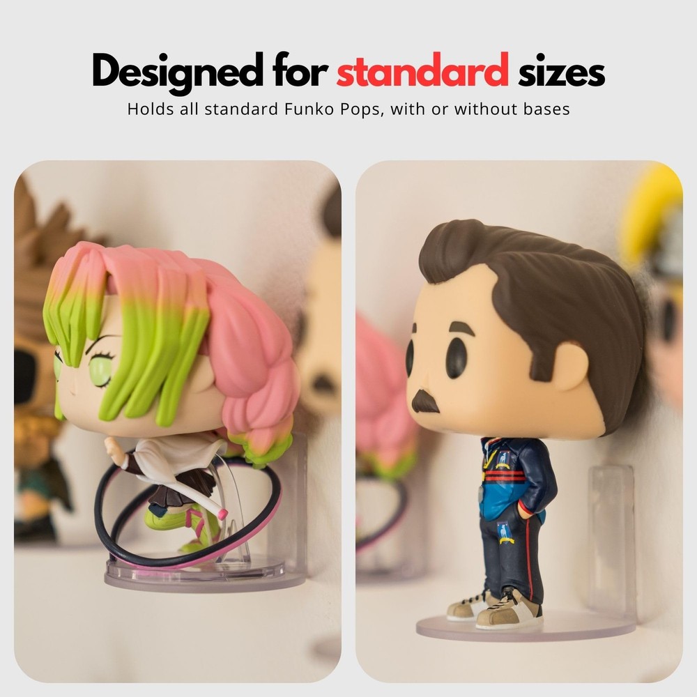 Modern JP Adhesive Display Shelf for Funko Pop Figures (8-Pack) – Clear