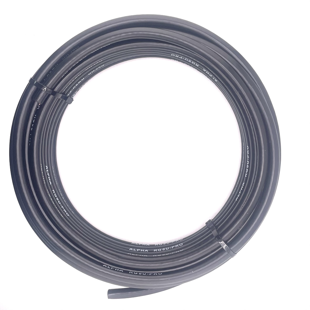 Alpha RG8U-PRO Flexible Coaxial Cable Double Shield - Wholesale (Bulk)