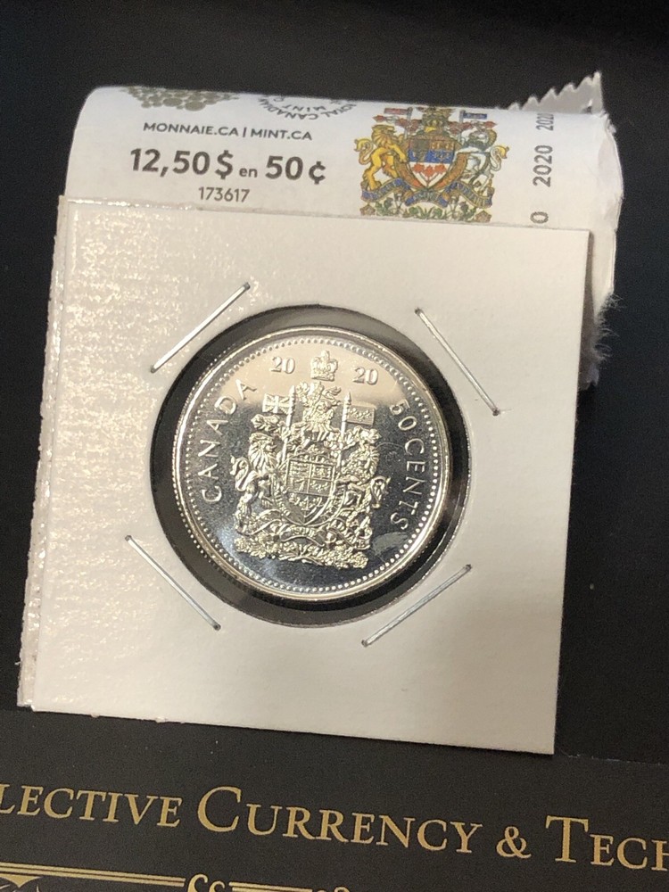 2020 CANADA 50 Cent Half Dollar FIRST STRIKE UNC Coin From Special Wrap Roll
