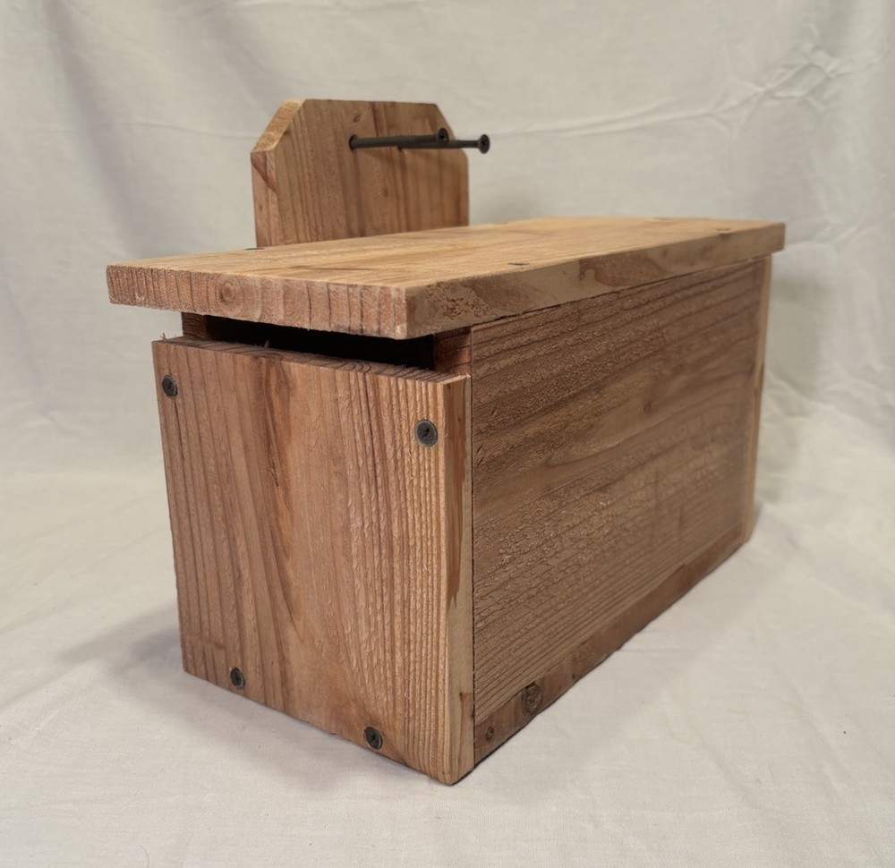 Solid Cedar Backyard Squirrel House Nesting Box - Wooden Wildlife Box- Large