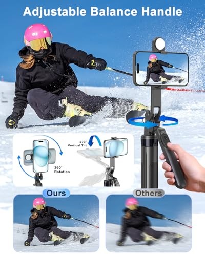 71" iPhone Tripod with Light - Lighted Tripod for iPhone