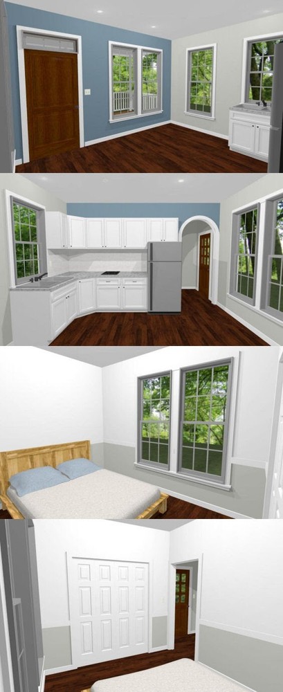 14x28 Tiny House -- 391 sq ft -- PDF FloorPlan -- Model 5B