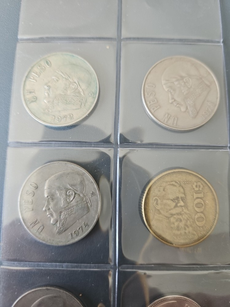 Mexico Coins x8 Assorted Second half 20th Century