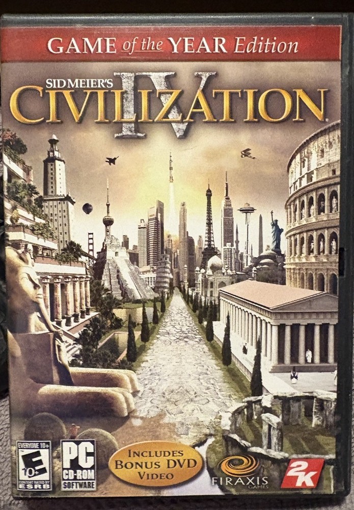 Lot 2: Sid Meier's Civilization IV & Beyond The Sword Game PC, CD-ROM Software