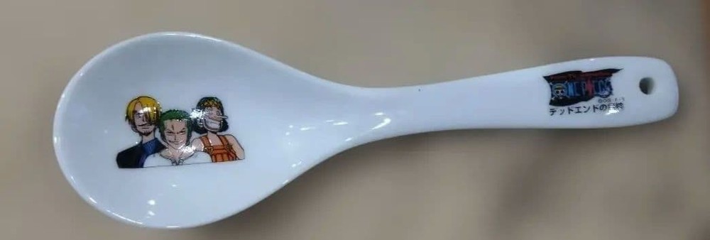 One Piece Ceramic Ramen Spoon with Dead End Logo