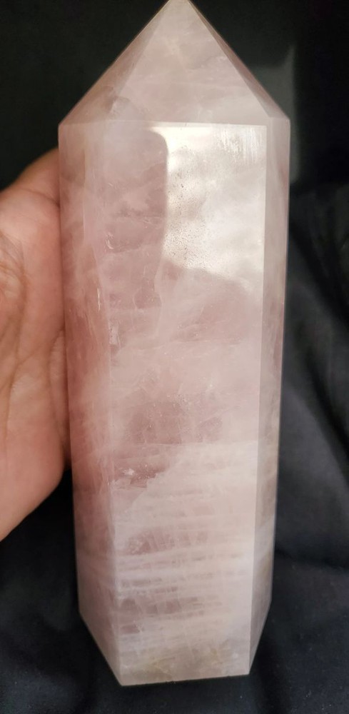 Rose Quartz Point Tower 7" Large