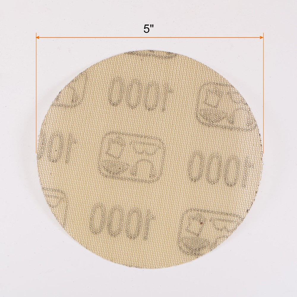 10pcs 1000 Grits Mesh Sanding Discs 5 Inch Hook and Loop Sanding Net