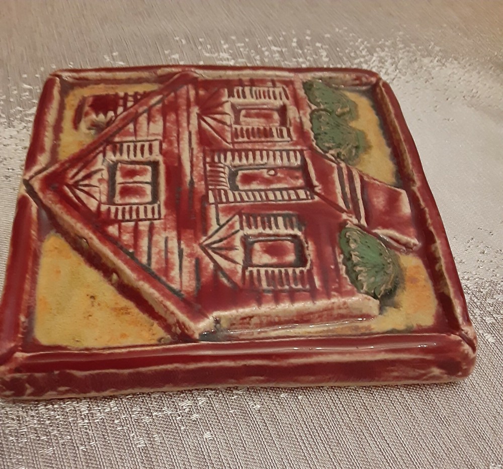 Sara Frank Iguanaworks Pottery Square Tile 3.75"