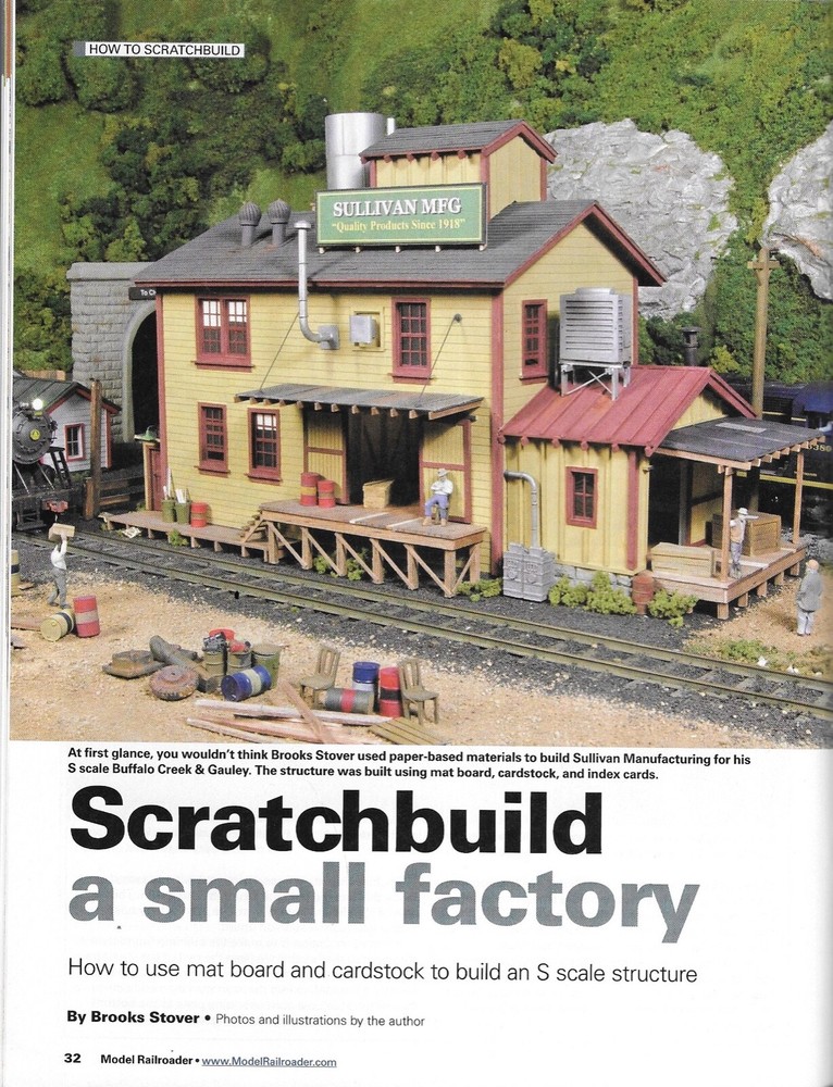 Model Railroader April 2013 River Canyon Santa Fe Layout Scratchbuilt Structutes
