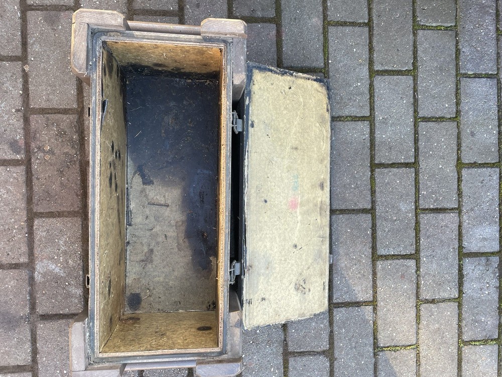 vintage British military ammunition box