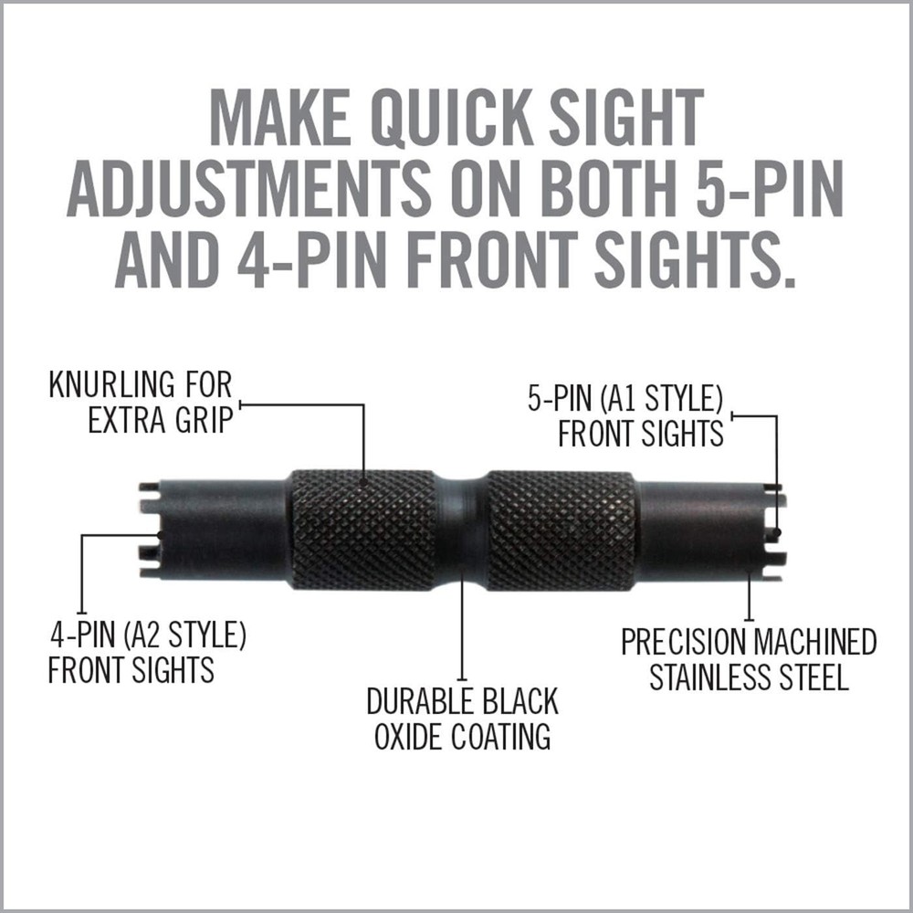 Real Avid Front Sight Adjuster: universal tool for adjusting A1 and A2 Black