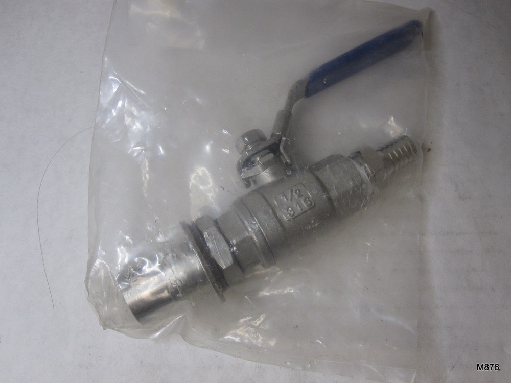 1/2 Inch Weldless Ball Valve Stainless Steel 304 Bulkhead For Home Brew
