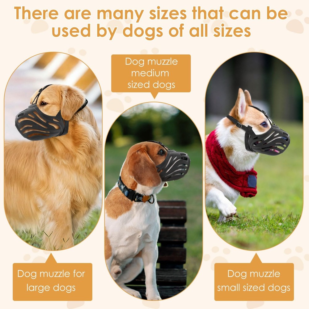 Dog Muzzle, Silicone Dog Muzzle, Durable, Breathable, Anti Bite, Anti Barking...