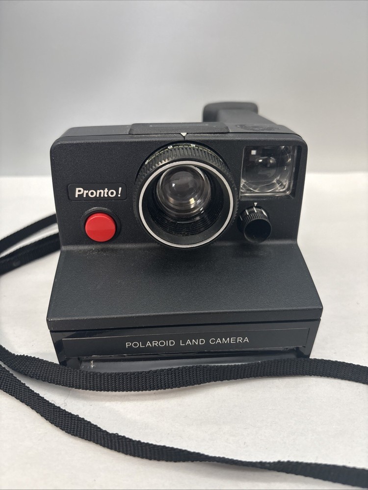 Pronto Polaroid Land  Camera  With Strap/ UNTESTED