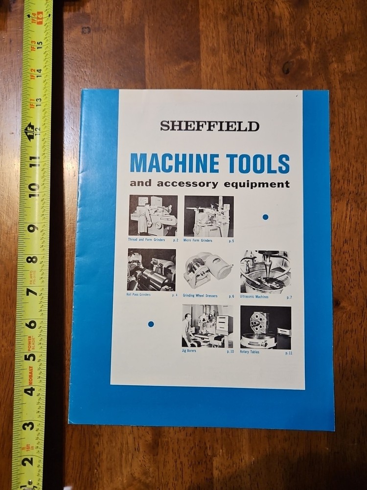 SHEFFIELD MACHINE TOOLS CATALOG 1001-68