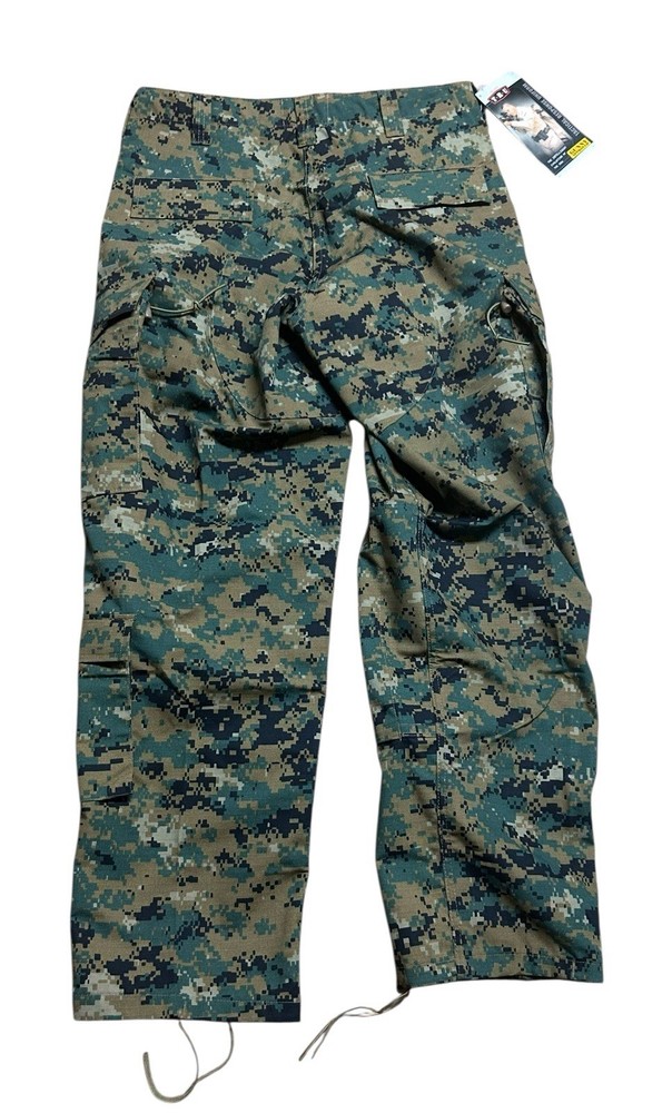 TRU SPEC TACTICAL RESPONSE UNIFORM MENS MEDIUM LONG PANTS DIGITAL CAMO RIPSTOP
