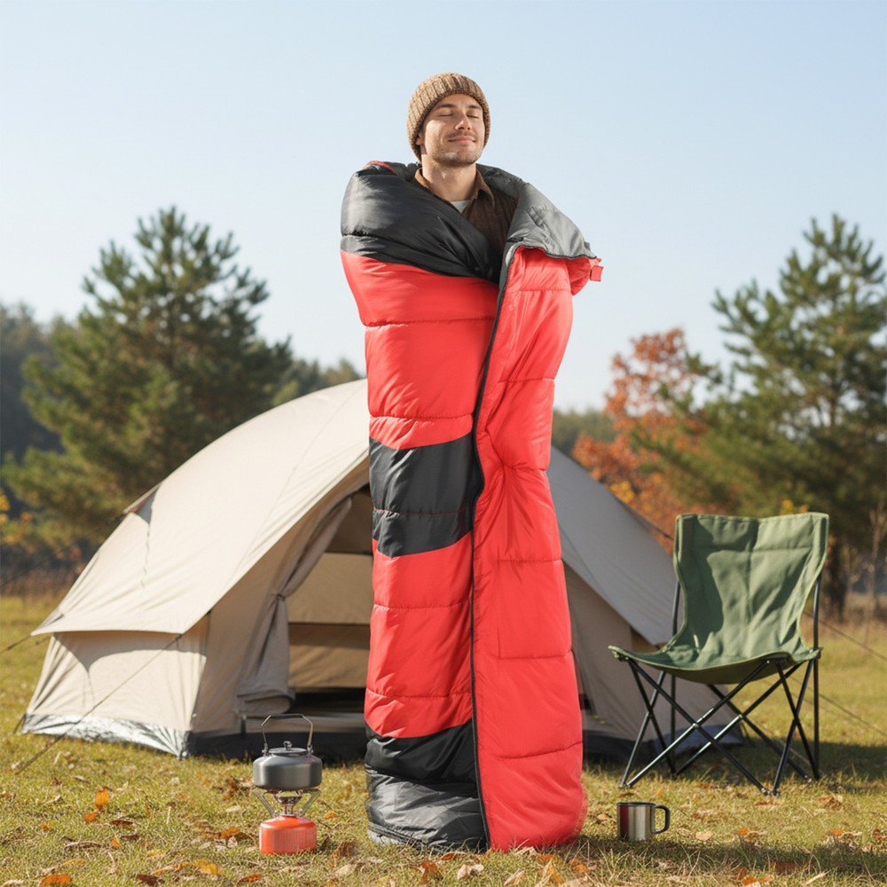 Rectangular Heated Sleeping Bag,Waterproof Compact Envelope Sleeping Bag