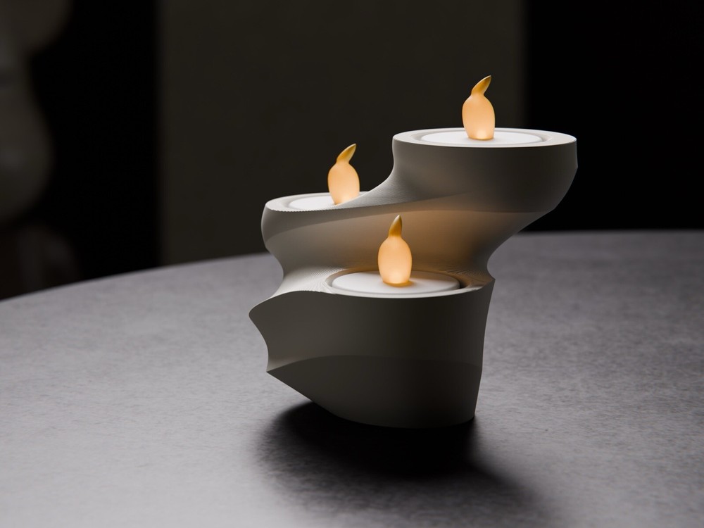 Swirl LED Tea Light Holder