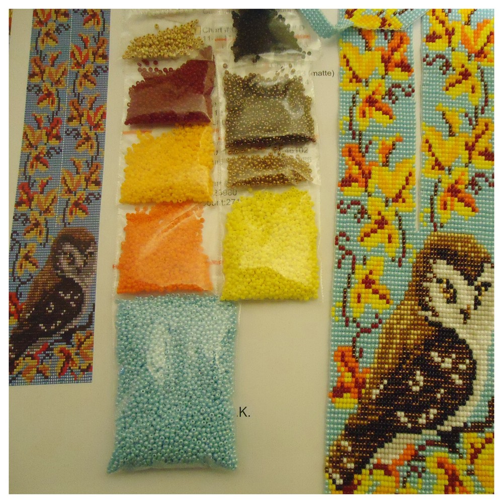 Kit for making a necklace gerdan. Beading Loom Pattern. #B2