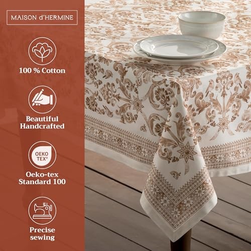 Table Cloth Rectangle Table 100% Cotton 120" x 60" (Rectangular) 05 - Allure