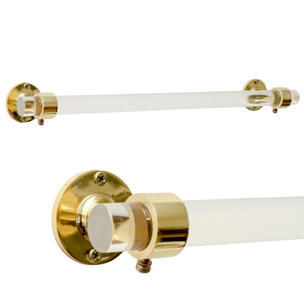 Lucite Towel Bar – Open Bracket Wall-Mount Towel Rack Made from Durable Rust-...