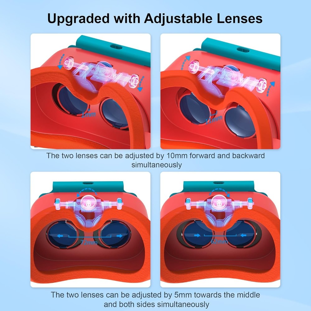 Upgraded Virtual Reality Glasses VR Headset for Nintendo Switch & Switch OLED