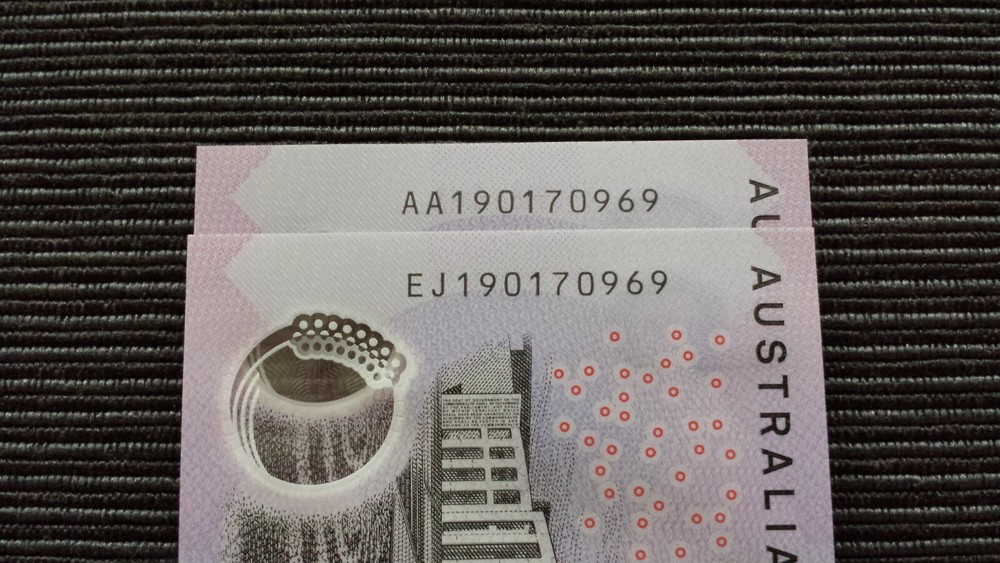 2019 $5 FIRST & LAST PREFIX MATCHING SERIALS AA19 EJ19 UNC - SALE!!!