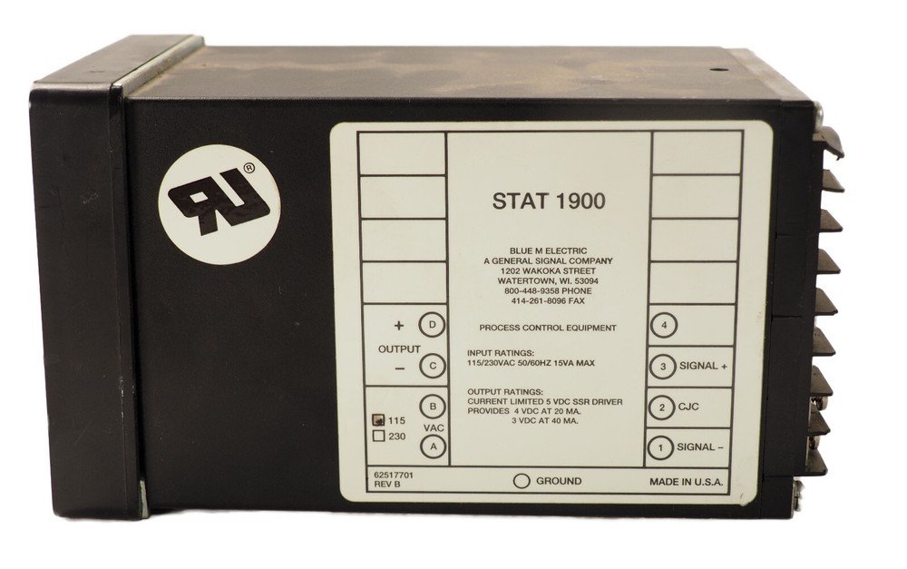 Danaher Controls Partlow BM118500 PLC Control STAT 1900