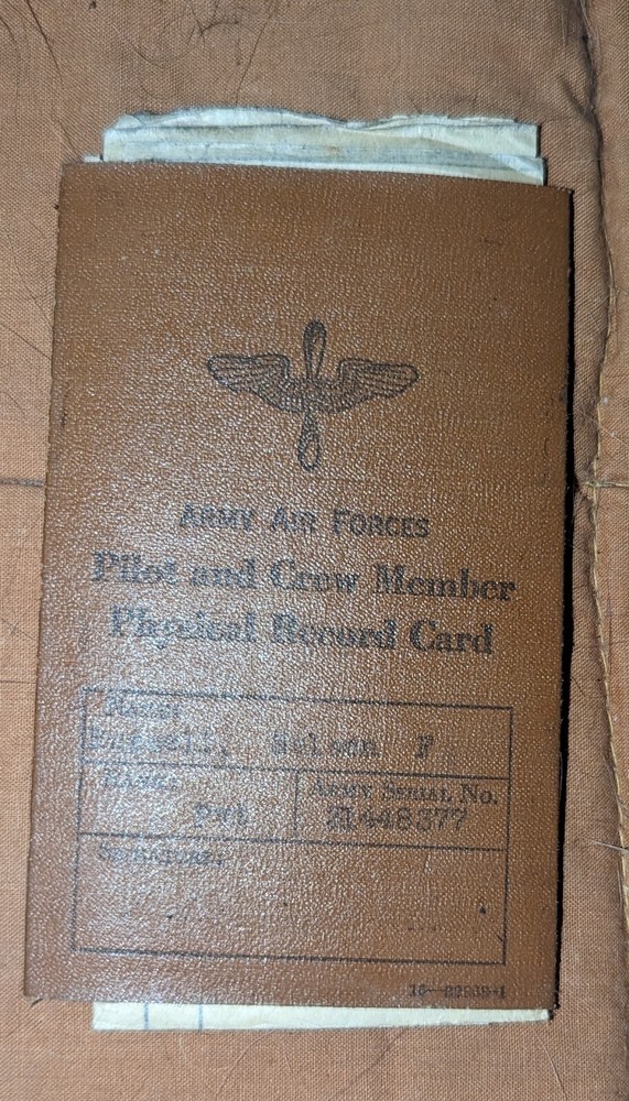 Vintage WW2 Pilot & Crew Physical & pay cards