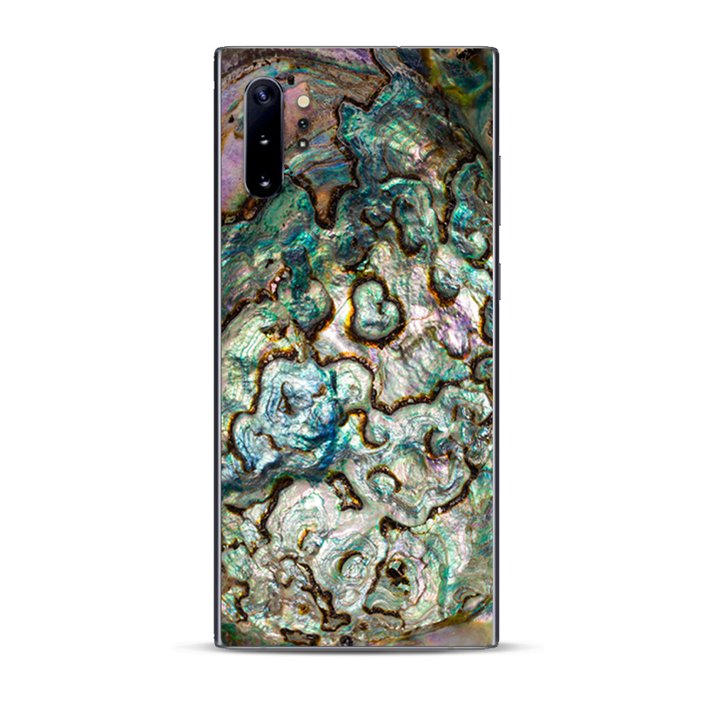 Skins Decal Wrap for Samsung Note 10 Plus Abalone Shell Gold underwater
