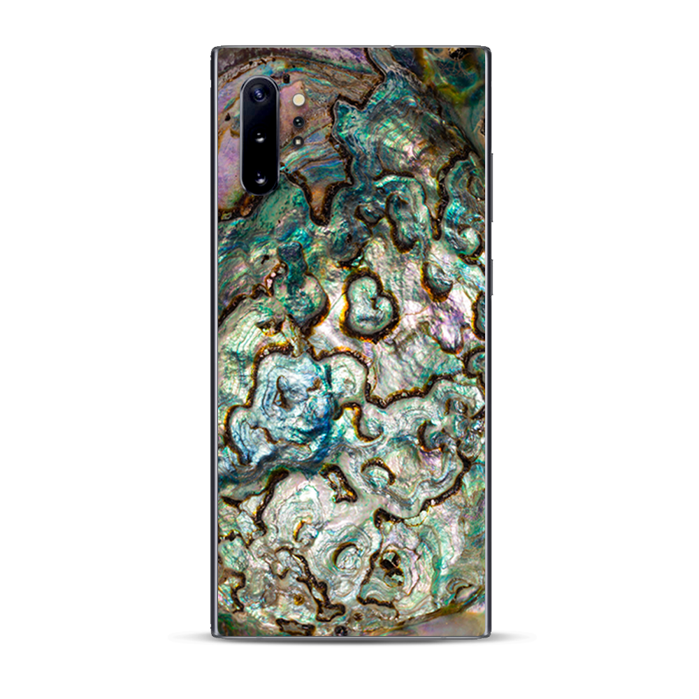 Skins Decal Wrap for Samsung Note 10 Plus Abalone Shell Gold underwater