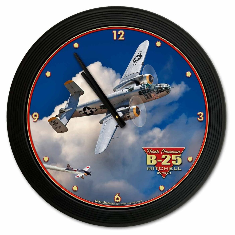 B-25 Mitchell Bomber Clock