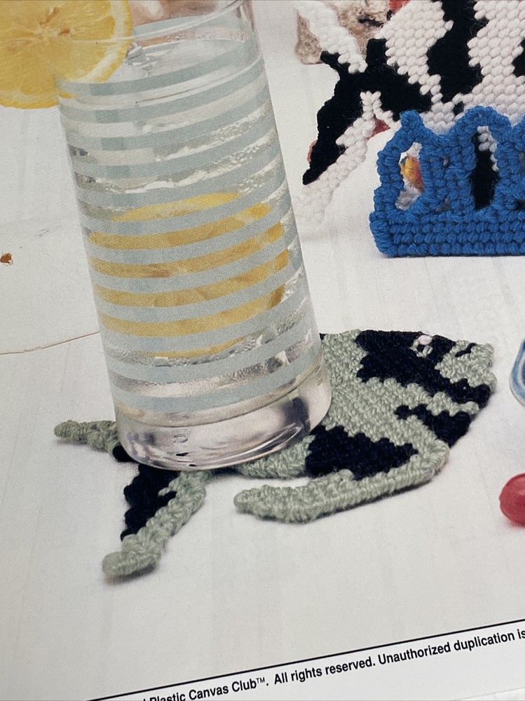 Tropical Fish Set Coasters Annie's Plastic Canvas Pattern