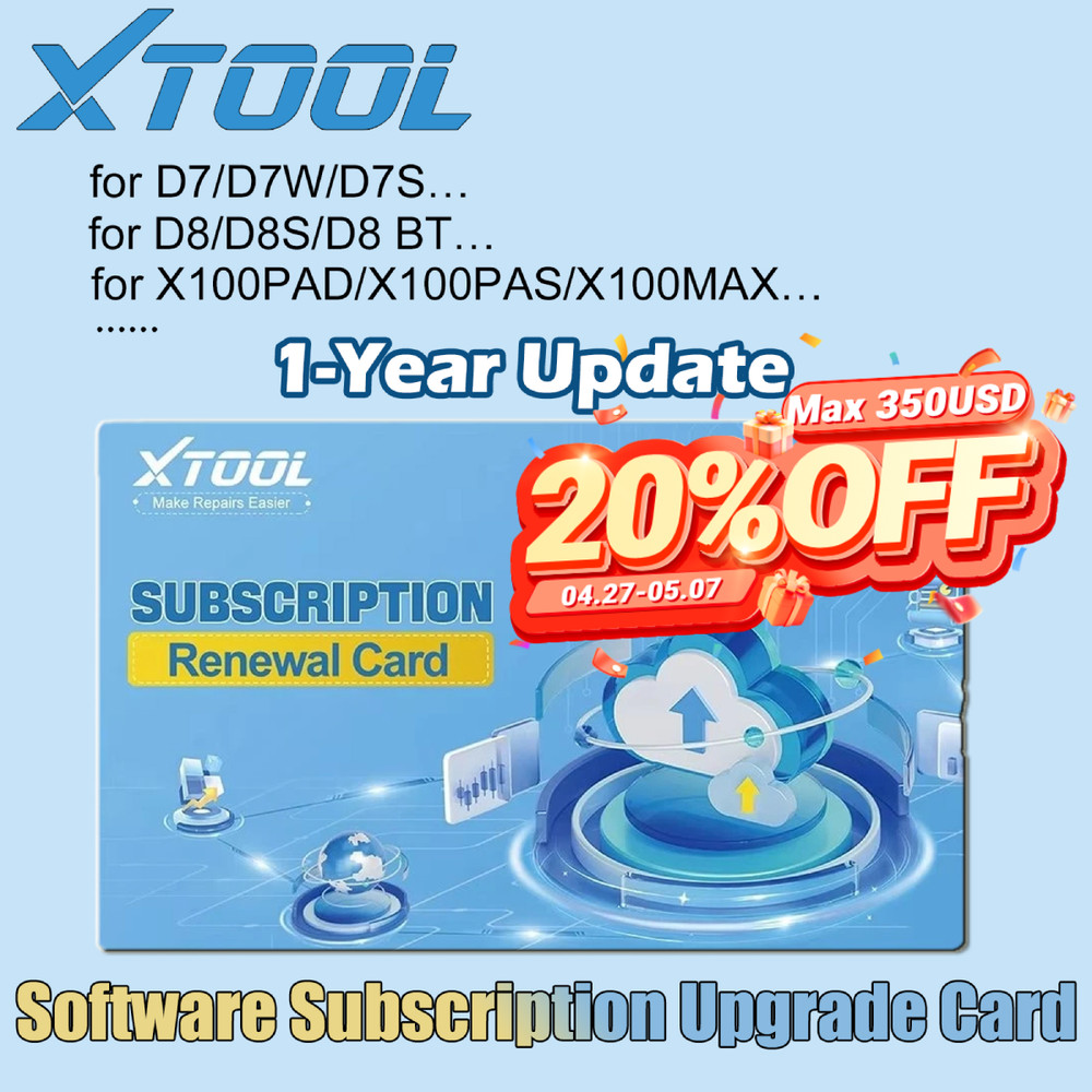 XTOOL Software Upgrade Subscription Annual Card For D7/D8/D9 X100MAX/PAD ,etc