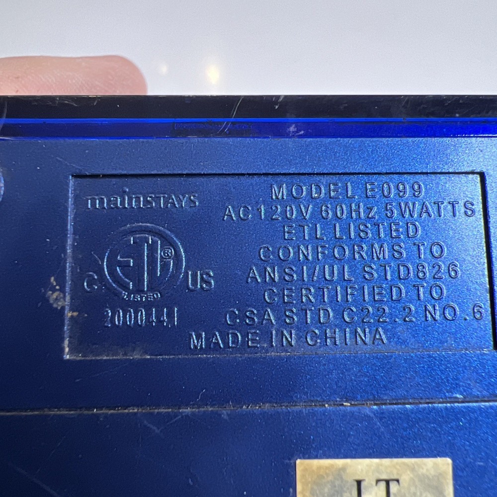Alarm Clock Mainstay Model E099