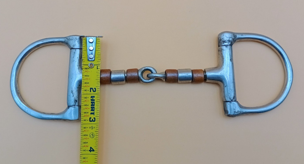 Copper Roller Snaffle D-Ring Training 5" Bit