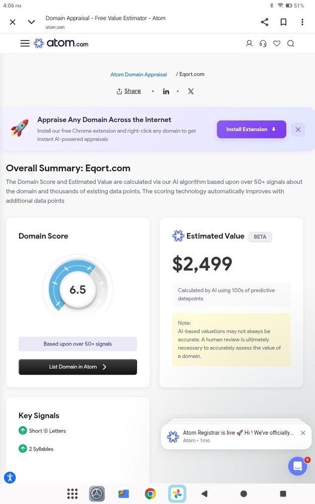 💥EQORT.COM DOMAIN NAME ESTIMATED VALUE IS $2500.00